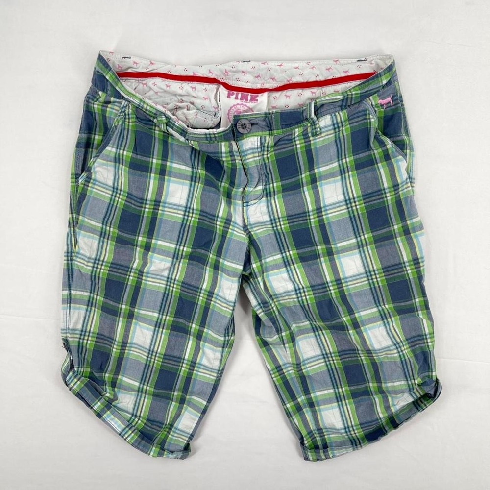 Vintage Y2k Victoria's Secret PINK Low Rise Bermuda Shorts Plaid 6‎ Medium Rare